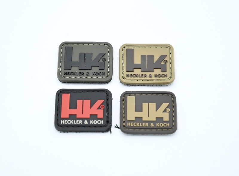 HECKLER &amp; KOCH HK (4) PATCH SET 1" X 1" TAN O.D GREEN BROWN BLACK