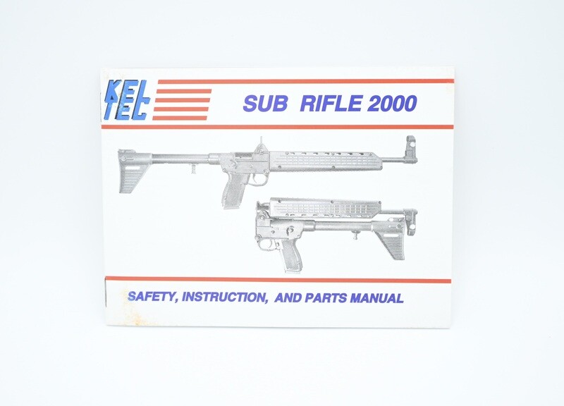 KEL TEC SUB RIFLE 2000 RIFLE FACTORY MANUAL/INSTRUCTION BOOK 9MM KELTEC OEM MANUAL