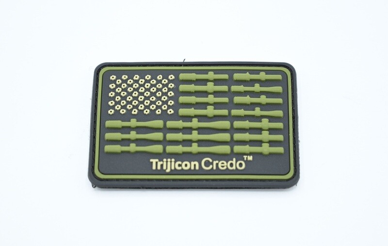 TRIJICON &quot;CREDO SCOPE FLAG&quot; LOGO PATCH HOOK/LOOP BACKING PVC ACOG MRO RMR SRO
