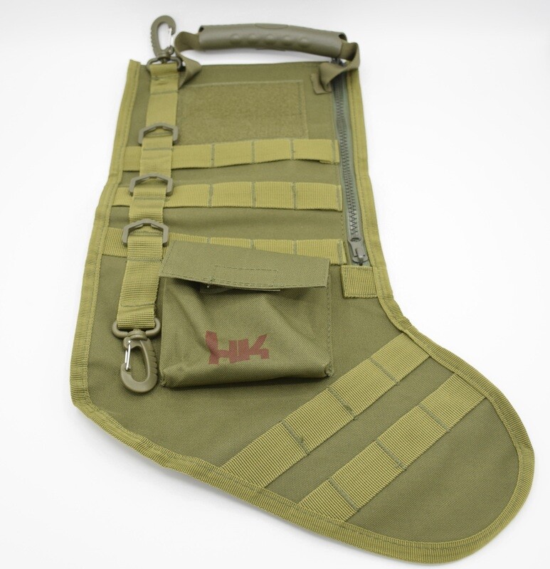 HECKLER &amp; KOCH HK TACTICAL CHRISTMAS STOCKING/HOLIDAY STOCKING USP P7 VP9 OD GREEN