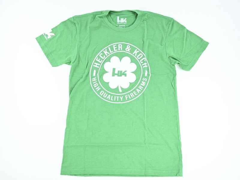 HECKLER &amp; KOCH HK T SHIRT &quot;SAINT PARTICKS DAY&quot; CLOVER/SHAMROCK SMALL P7 USP VP9
