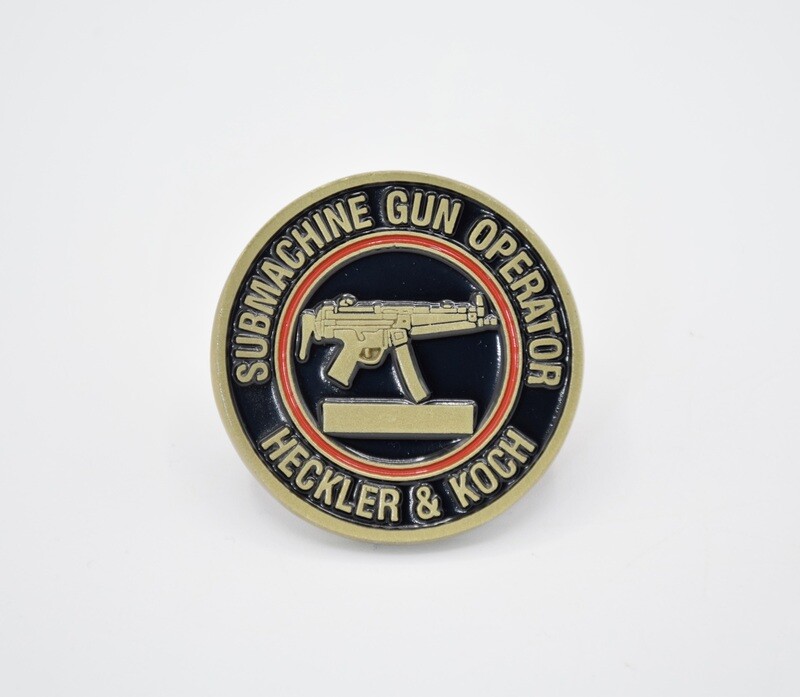​HECKLER &amp; KOCH HK SUB MACHINE GUN OPERATOR ITD (INTERNATIONAL TRAINING DIVISION) CHALLENGE COIN