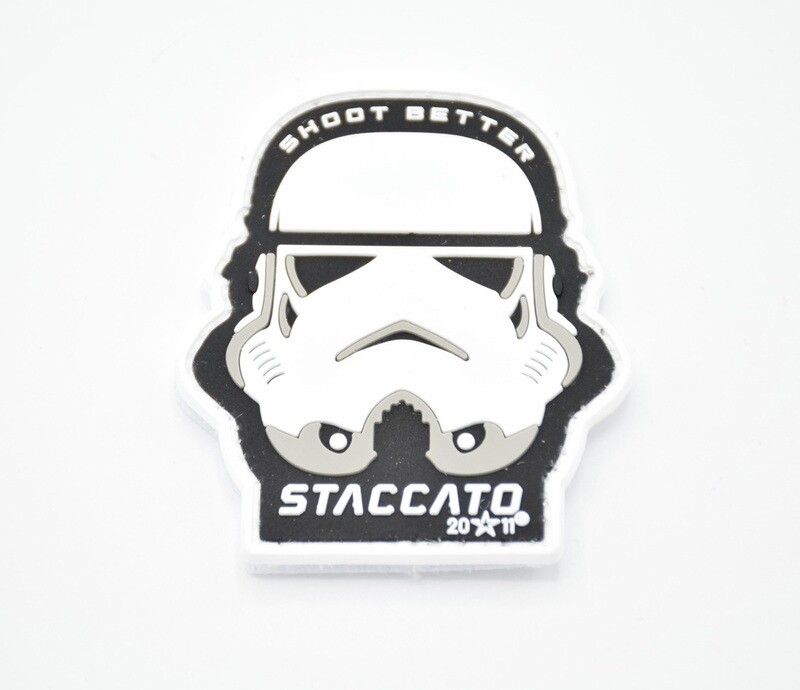 STACCATO LOGO PATCH "STORMTROOPER" PVC HOOK/LOOP BACKINGRARE C2 CS XL 1911