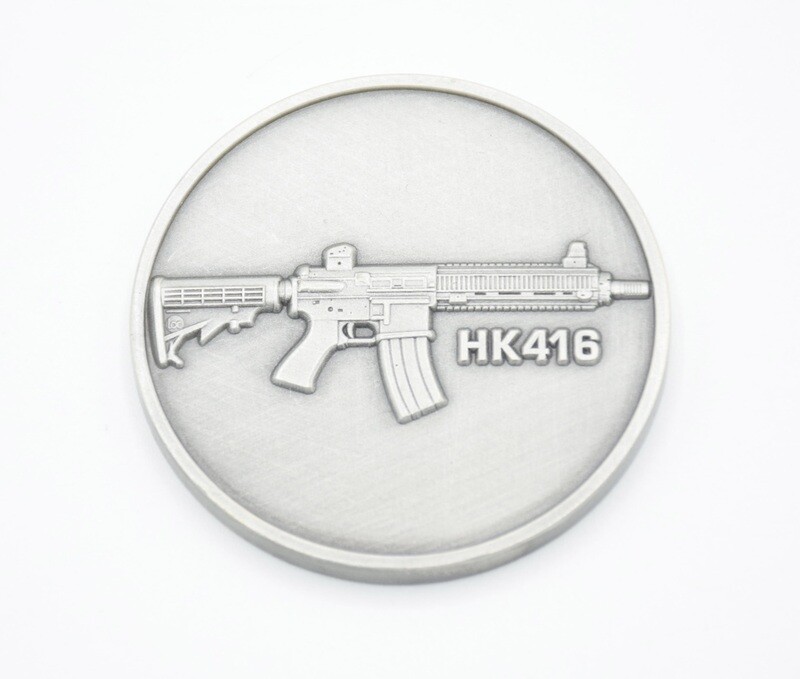 HECKLER &amp; KOCH HK 416 RIFLE CHALLENGE COIN &#39;NO COMPROMISE&quot; 5.56/.223
