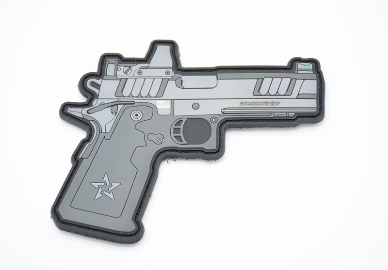 ​STACCATO P PISTOL WITH RMR LOGO PATCH HOOK/LOOP BACKING 2011 1911 XC C2 CS