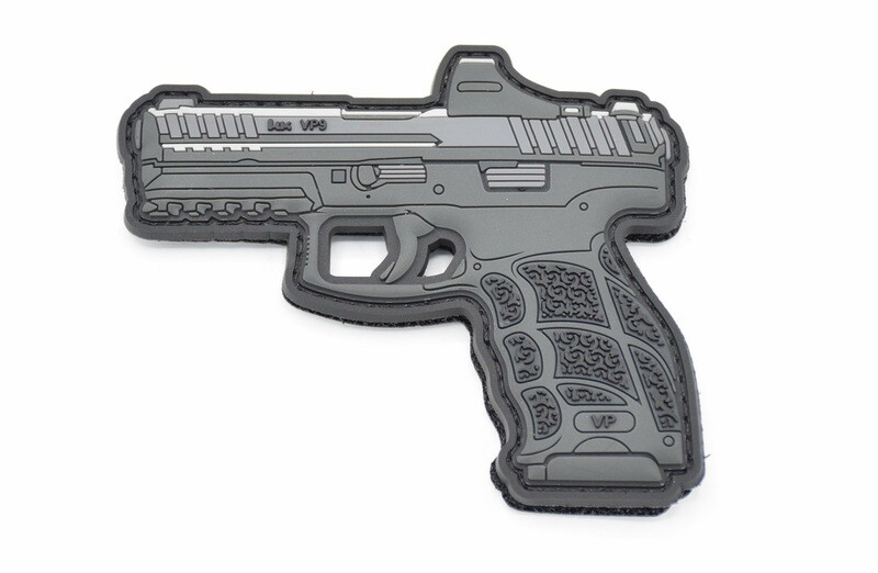 ​HECKLER &amp; KOCH HK VP9 PISTOL WITH RDS SIGHT LOGO PATCH PVC HOOK/LOOP BACKING