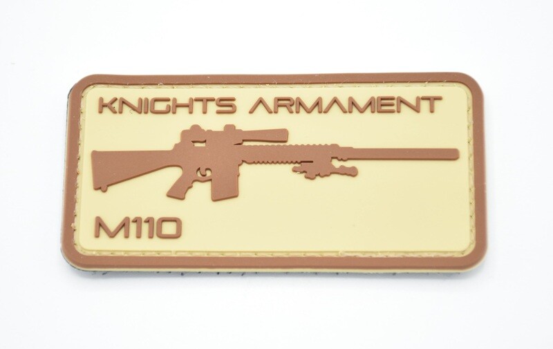 KNIGHTS ARMAMENT KAC M110 SNIPER RIFLE LOGO PATCH HOOK/LOOP BACKING
