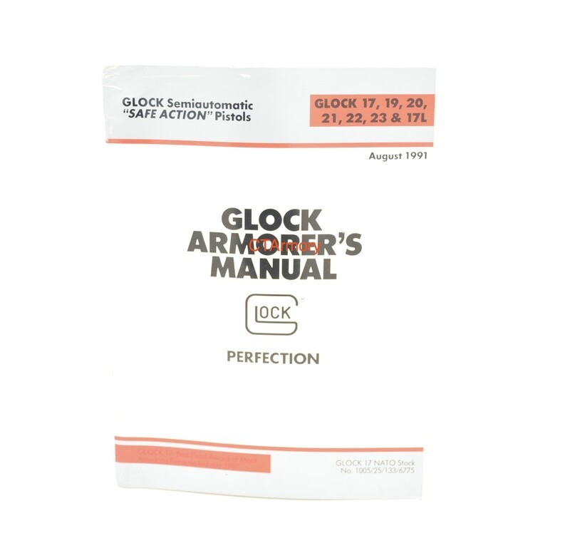 ​GLOCK PERFECTION ARMORERS MANUAL 1991 17 19 20 21 22 23 17L EXTREMLY RARE!