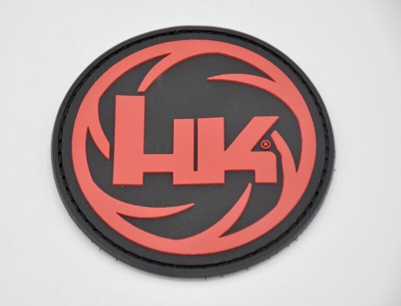 HECKLER &amp; KOCH HK POLYGONAL BARREL LOGO PATCH PVC HOOK/LOOP BACKING