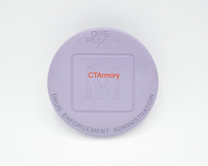 ​DEA DRUG ENFORCEMENT AGENCY OXYCODONE CHALLENGE COIN ONE PILL CAN KILL ATF PURPLE​
