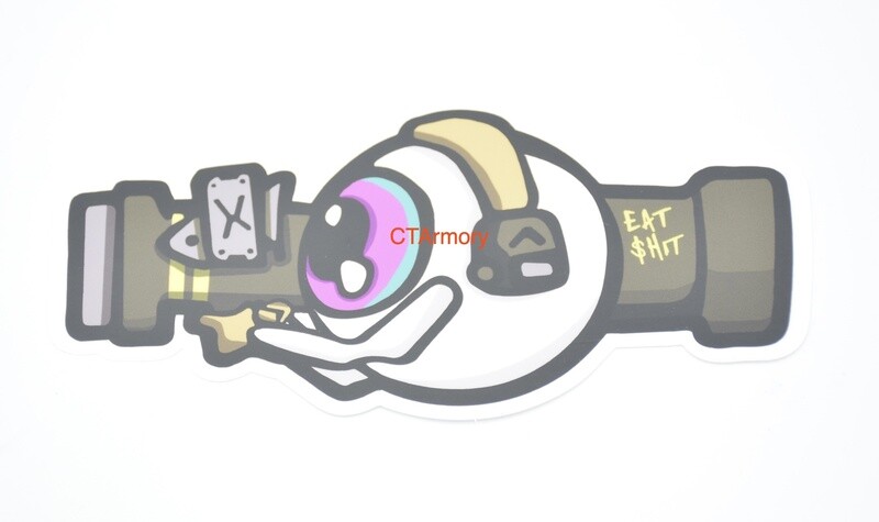 SPRIRTUS SYSTEMS MR. CLU LOGO STICKER/DECAL LV119 MKV PLATE CARRIER LARGE 6"X3"