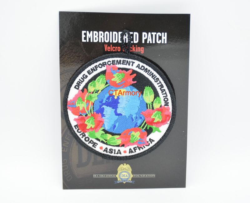 DEA DRUG ENFORCEMENT ADMINISTRATION LOGO PATCH EUROPE ASIA AFRICA REGION