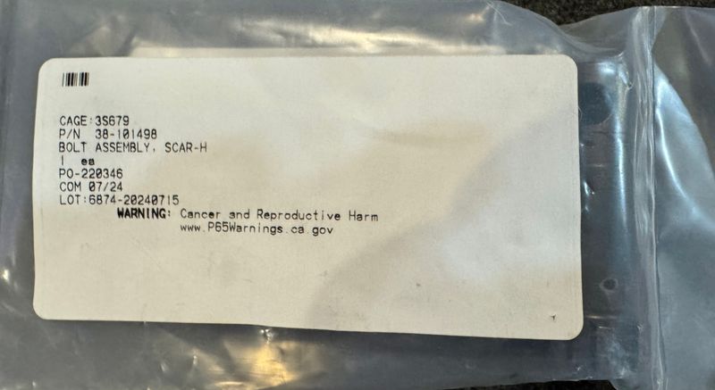 FNH FN SCAR HP 17S BOLT HEAD ASSEMBLY .308/7.62 FOR BOLT CARRIER SCAR HEAVY RIFLES HP BOLT *DISCONTINUED*