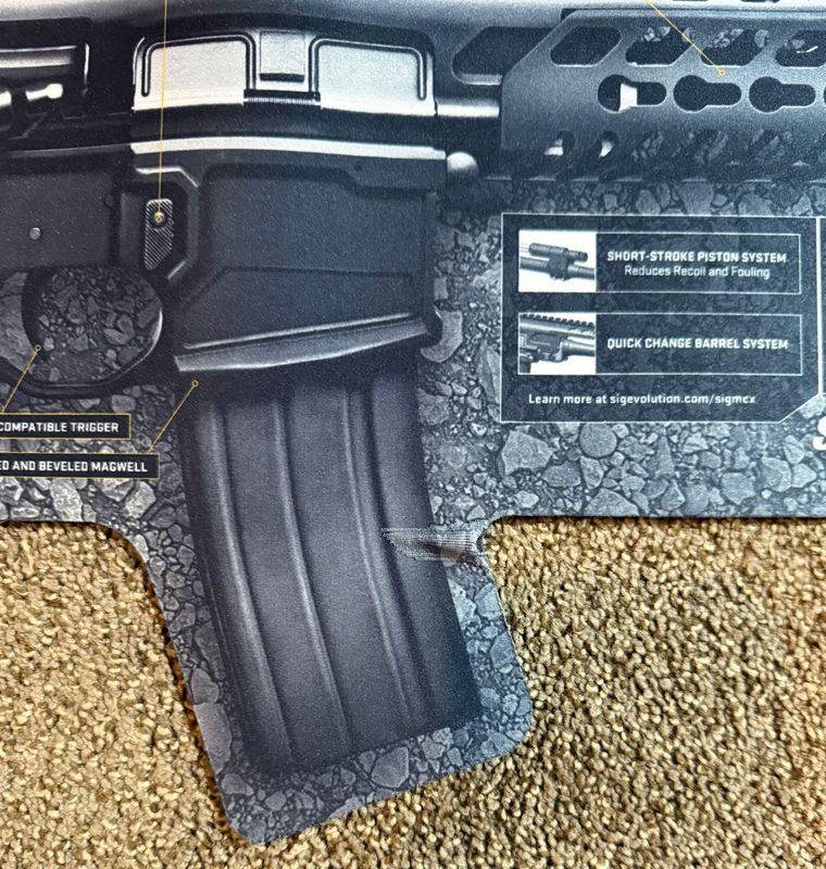 SIG SAUER SIG MCX BENCH MAT/CLEANING MAT DISCONTINUED RARE *Damaged*