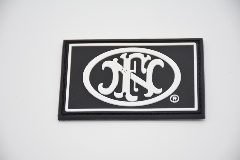 FNH FN FN USA BLACK PVC LOGO PATCH HOOK/LOOP BACKING SCAR P0