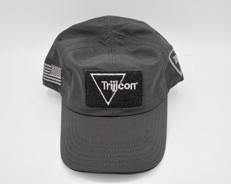 TRIJICON BLACK HAT/BASEBALL CAP AMERICAN FLAG LOGO PATCH ATTACHMENT FRONT