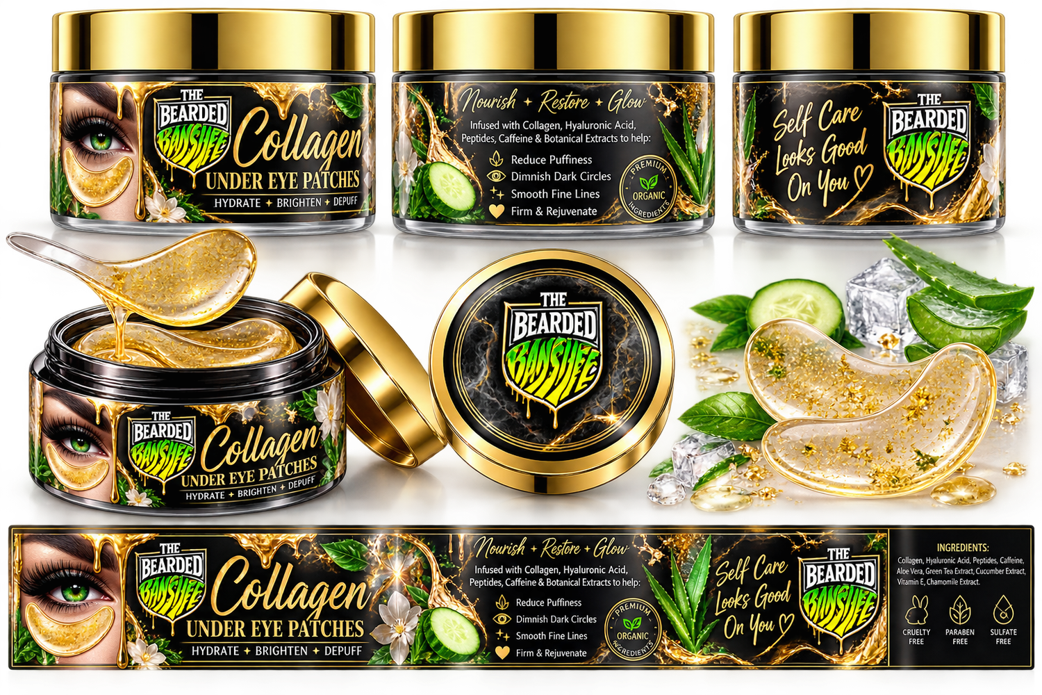 Under Eye Patches 24K Gold Collagen/Avocado