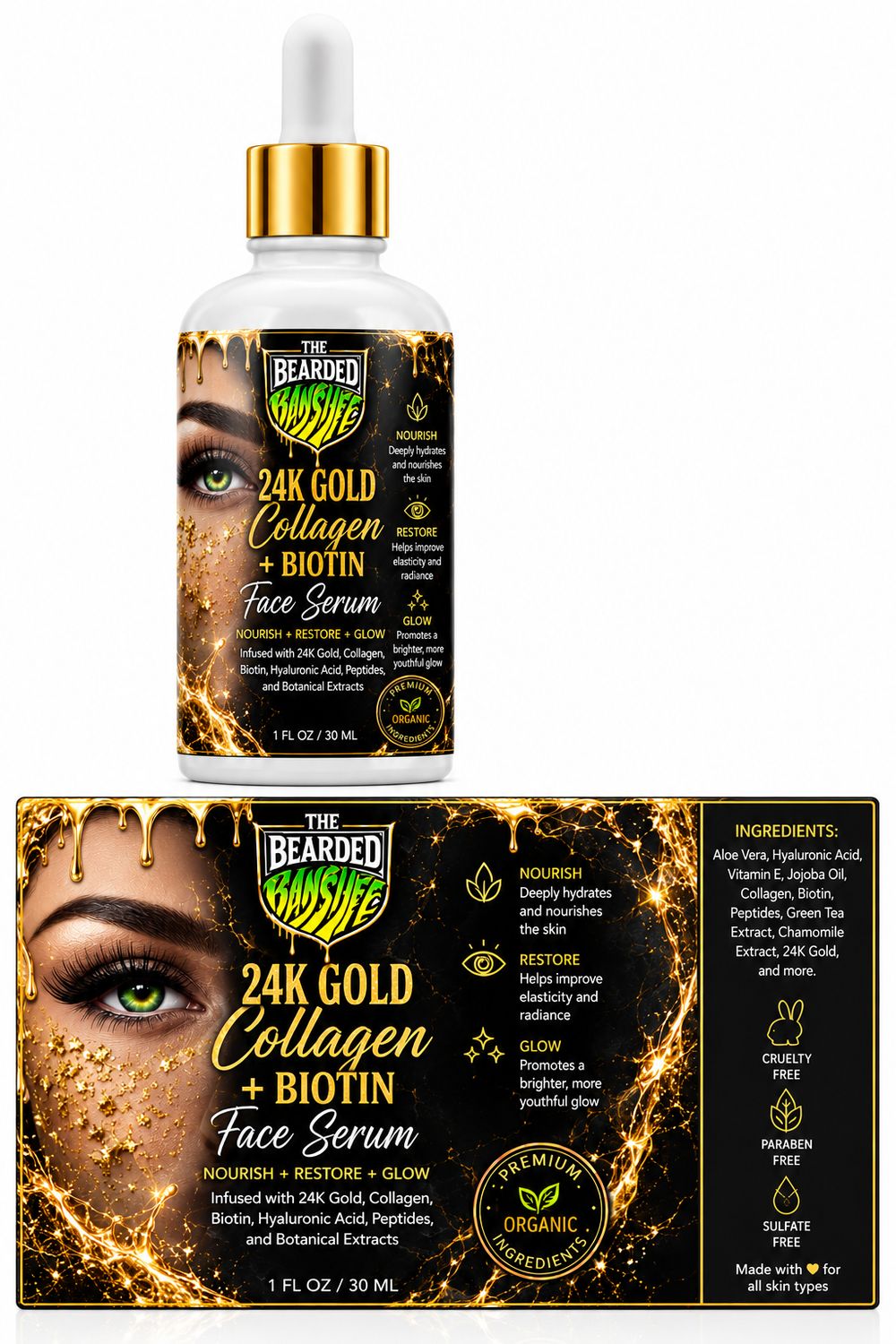 Face Serum (24K Gold Collagen)