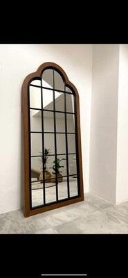 Window wood Mirror