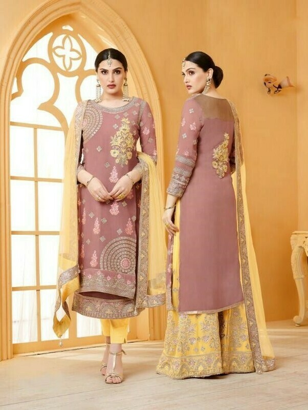 Designer Dual Sarara Suit - 4 Colour/Design Options