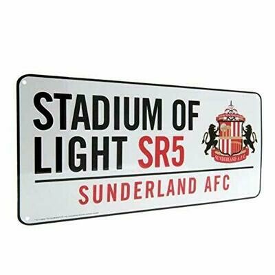 SUNDERLAND A.F.C. WHITE STREET SIGN