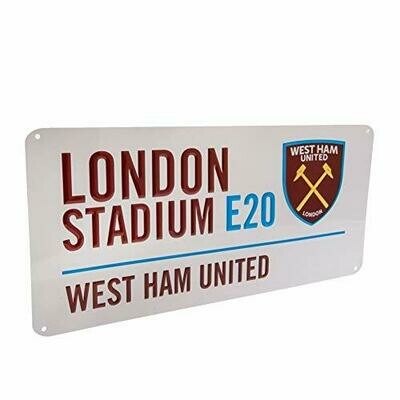 WEST HAM UNITED WHITE STREET SIGN