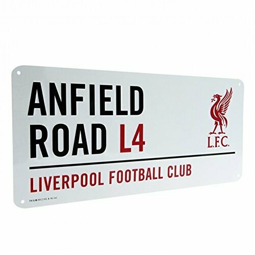 LIVERPOOL FC WHITE STREET SIGN