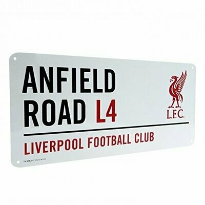 LIVERPOOL FC WHITE STREET SIGN