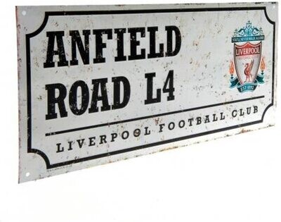 LIVERPOOL FC NOSTALGIA STREET SIGN