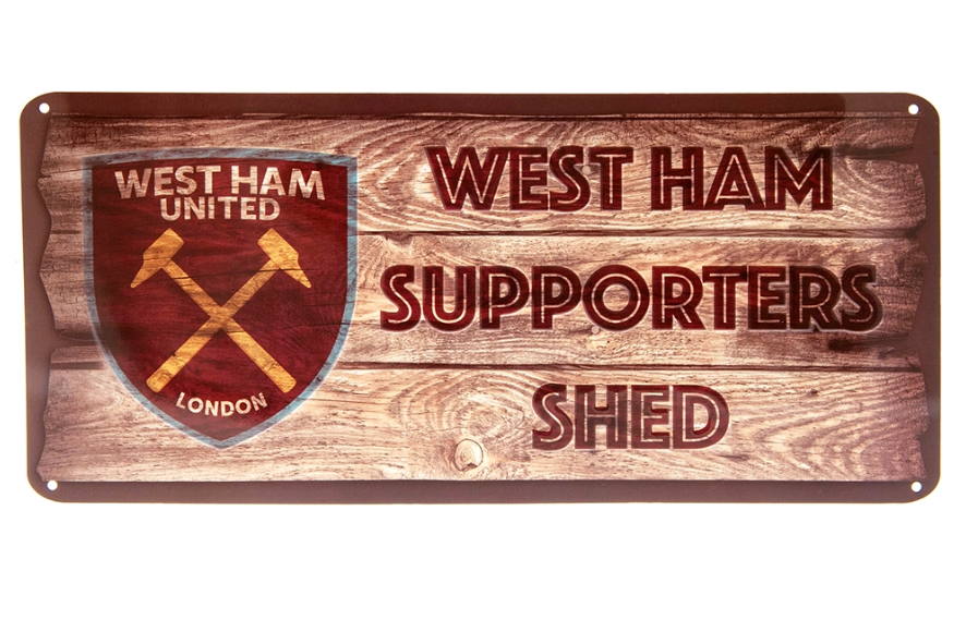 WEST HAM UNITED FC SUPPORTES SHED SIGN
