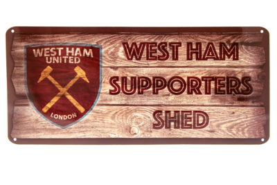 WEST HAM UNITED FC SUPPORTES SHED SIGN