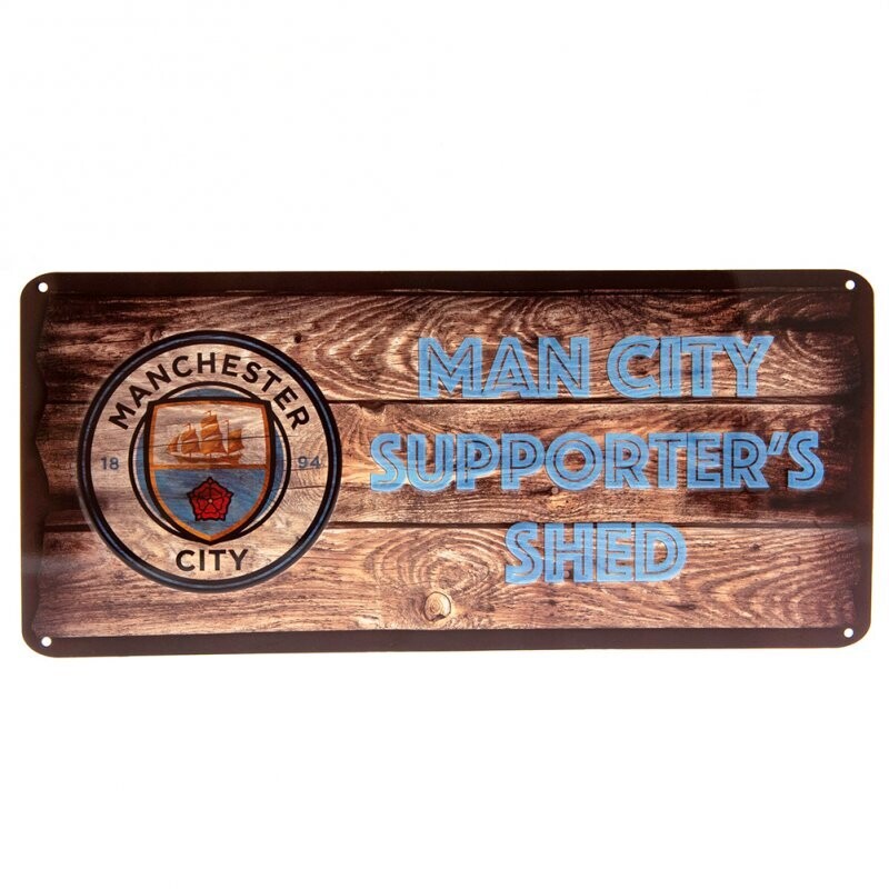 MANCHESTER CITY SUPPORTER&#39;S SHED metal sig