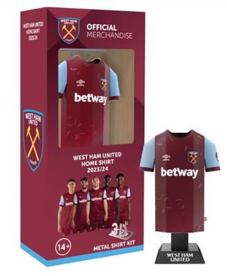 WEST HAM UNITED FC 23/24 metal shirt kit with dressing room base