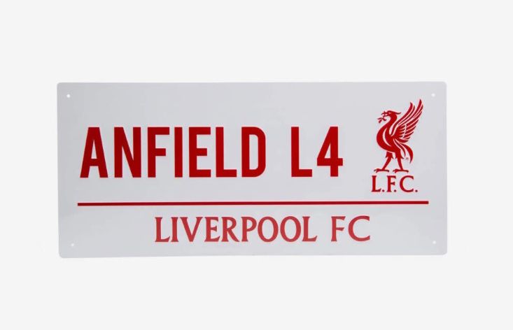 LIVERPOOL FC WHITE STREET SIGN