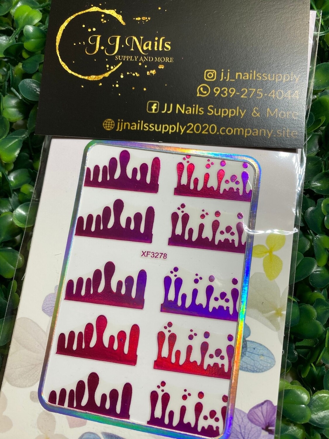 Sticker Dripping Paint Fushia