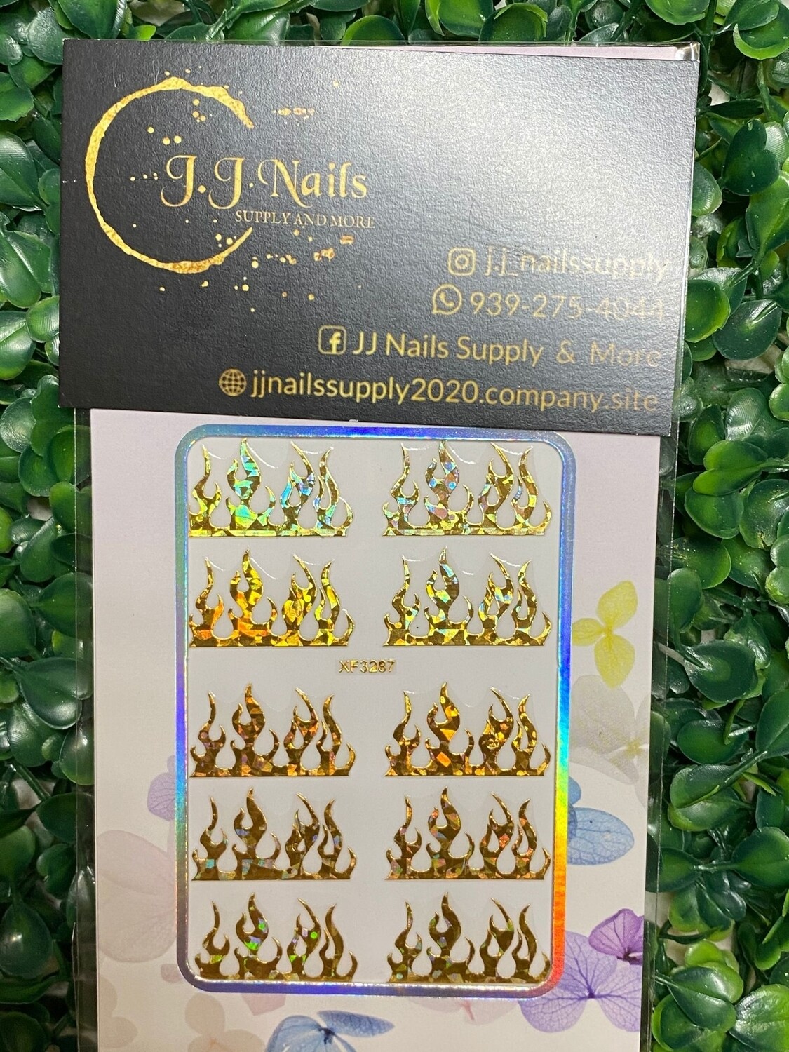Sticker Flames Gold