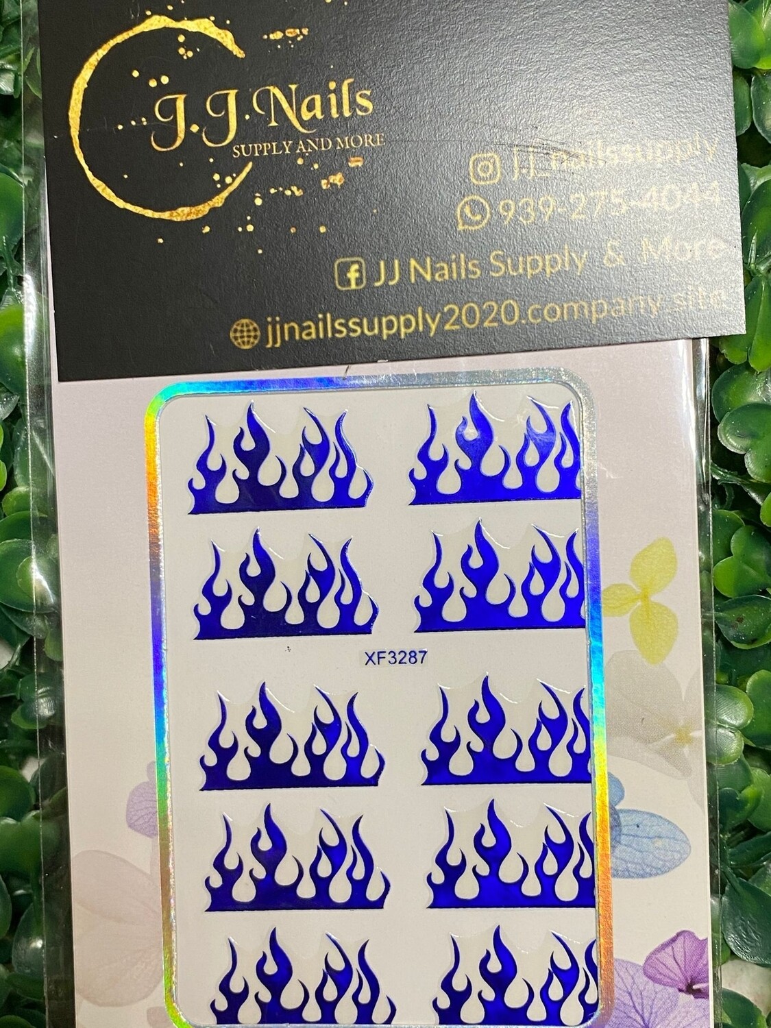 Sticker Flames Blue