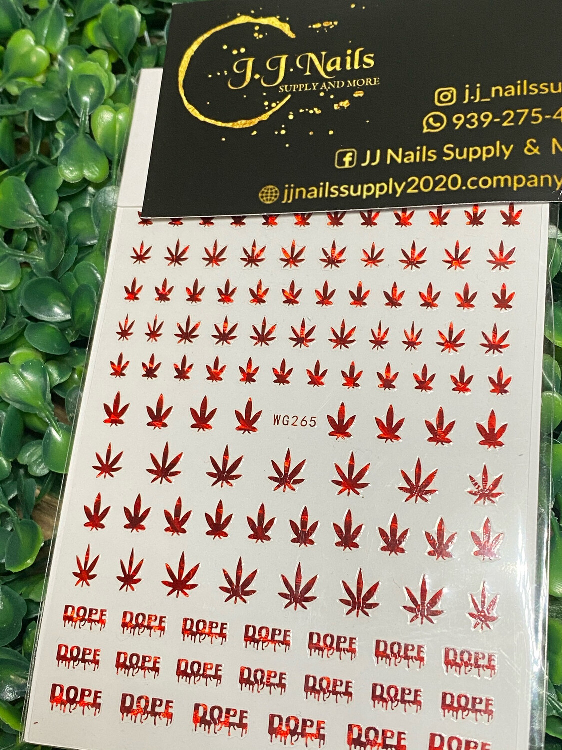 Stickers weed rojo