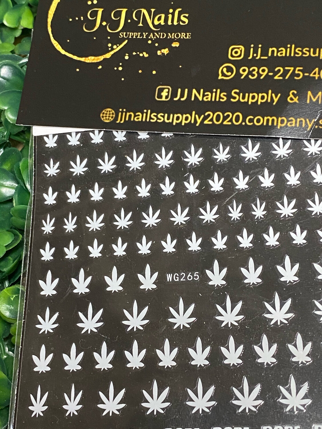 Stickers weed blanco