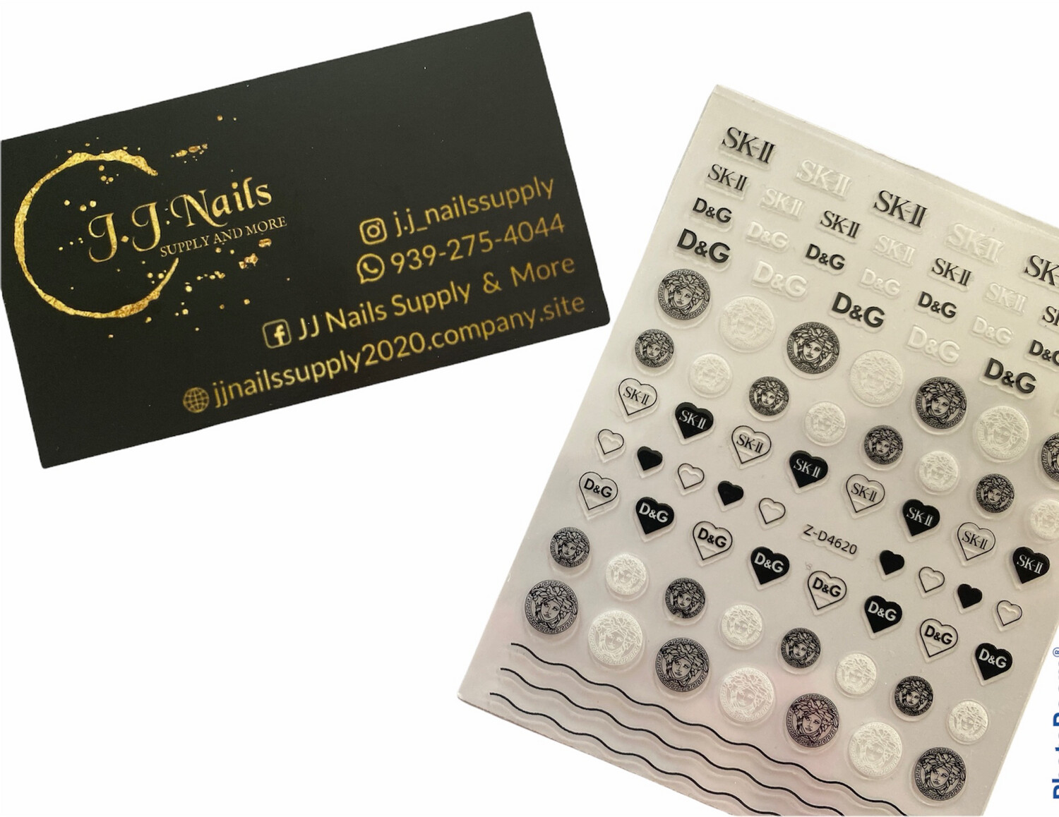Stickers marcas blanco y negro 4620