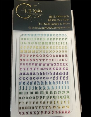 Stickers Letras Multicolor