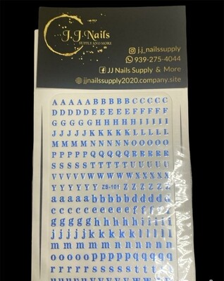 Stickers Letras Azul