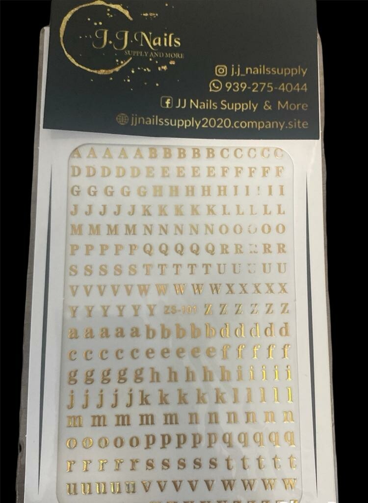 Stickers Letras Gold