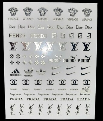 Stickers Marcas Silver #100