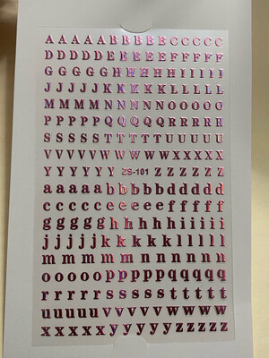 Letras rosa