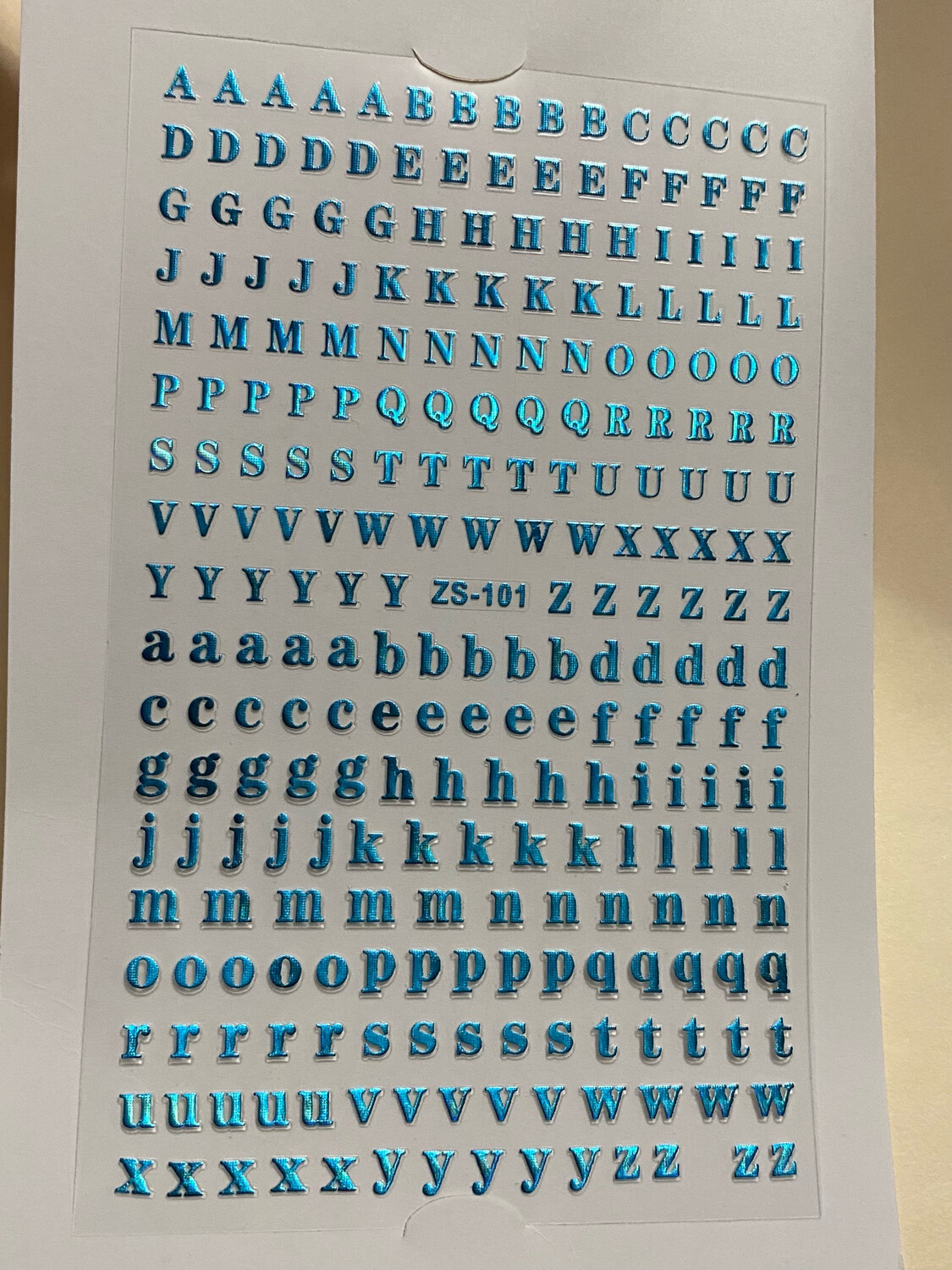 Letras turquesa