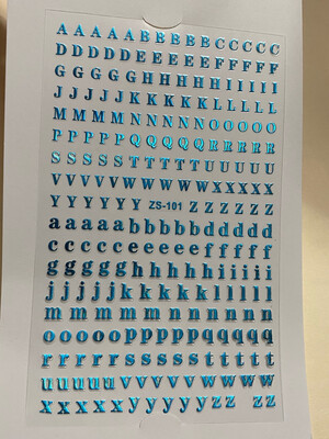 Letras turquesa