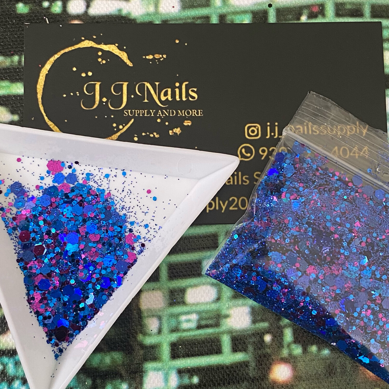 Glitter blue &amp; purple