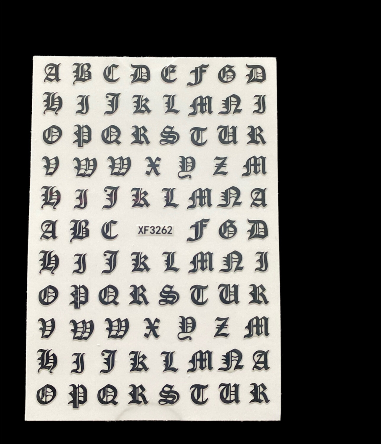 Stickers letras negras 3262