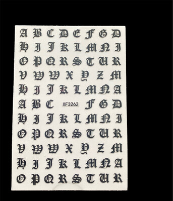 Stickers letras negras 3262